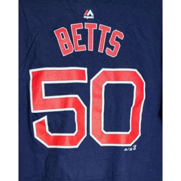 Majestic #50 Mookie Betts Boston Red Sox T-Shirt – Men’s Large 18 World Series - Picture 4 of 13